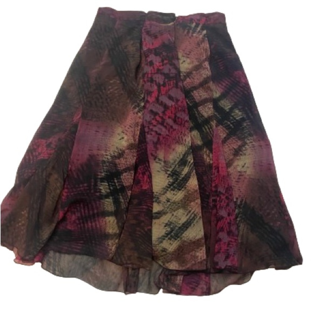 Abstract Multi-Pattern Midi Skirt - Picture 2 of 5